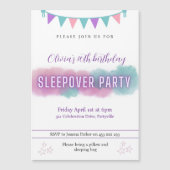 Sleepover Party uitnodiging |  pastels (Voorkant)