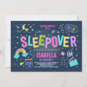 Sleepover Party Uitnodiging Slumber Pajama Party (Voorkant)