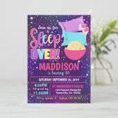 Sleepover Party Uitnodiging Slumber Party (Staand voorkant)