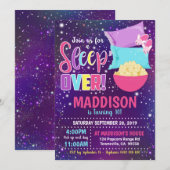 Sleepover Party Uitnodiging Slumber Party (Voorkant / Achterkant)