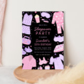 Sleepover Party Verjaardag uitnodiging