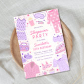 Sleepover Party Verjaardag uitnodiging