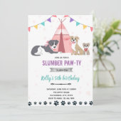 Sleepover pawty kaart (Staand voorkant)