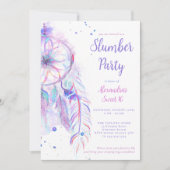 Sleepover PJ Party Paarse Dreamcatcher Sweet 16 Kaart (Voorkant)