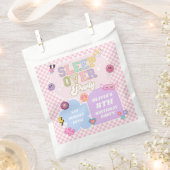 Sleepover Preppy Varsity Patch verjaardagsfeestje Bedankzakje (Geknipt)