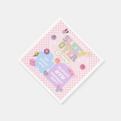 Sleepover Preppy Varsity Patch verjaardagsfeestje Servet (Hoek)