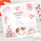 Sleepover pyjama kids verjaardagsfeestje servet