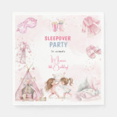 Sleepover pyjama kids verjaardagsfeestje servet (Voorkant)