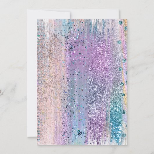 Sleepover pyjama tiener verjaardagsfeestje kaart (Achterkant)