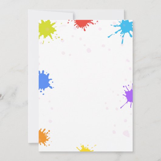 Sleepover schilderfeest kaart (Achterkant)