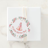 Sleepover Slumber Party Girl Pink Teepee Birthday Bedankjes Labels (In situ)