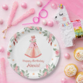 Sleepover Slumber Party Girl Pink Teepee Birthday Papieren Bordje (Feest)