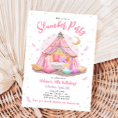 Sleepover Slumber Party Glamping Tent Verjaardag Kaart