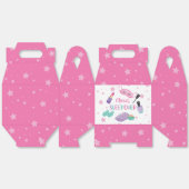 Sleepover slumber party roze paarse tween bedankdoosjes (Ongevouwen)