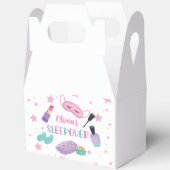 Sleepover slumber party roze paarse tween bedankdoosjes (Open)