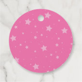 Sleepover slumber party roze paarse tween bedankjes labels (Achterkant)