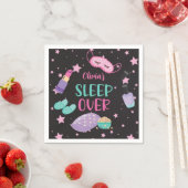 Sleepover slumber party roze paarse tween papier p servet (Insitu)