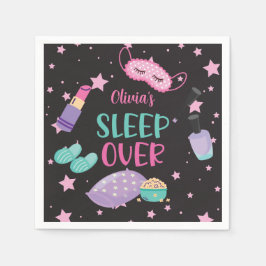 Sleepover slumber party roze paarse tween papier p servet