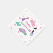 Sleepover slumber party roze paarse tween servet (Hoek)