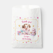 Sleepover Slumber Party Roze Schattige Meisje Polk Bedankzakje (Voorkant)