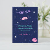 Sleepover Slumber Tiener Verjaardagsfeest Bedankkaart (Staand voorkant)