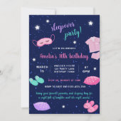 Sleepover Slumber Tiener Verjaardagsfeest Kaart (Voorkant)