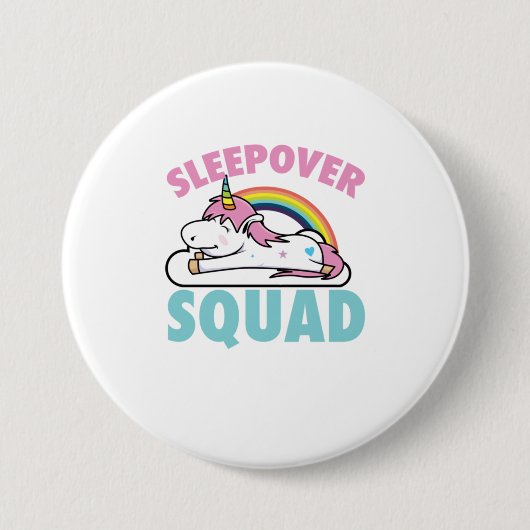 Sleepover Squad Rainbow Magical Overnight Ronde Button 7,6 Cm (Voorkant)