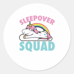 Sleepover Squad Rainbow Magical Overnight Ronde Sticker