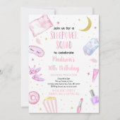 Sleepover Squad Roze Tween Girl Birthday Kaart (Voorkant)