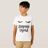 Sleepover Squad Schattigee Wimpers Slumber Party T-shirt (Voorkant volledig)