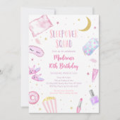 Sleepover Squad Slumber Party Roze Tween Verjaarda Kaart (Voorkant)