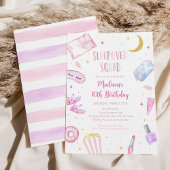 Sleepover Squad Slumber Party Roze Tween Verjaarda Kaart