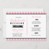 Sleepover Theme Bachelorette Uitnodiging voor reis (Voorkant)