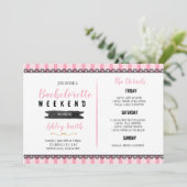 Sleepover Theme Bachelorette Uitnodiging voor reis (Staand voorkant)