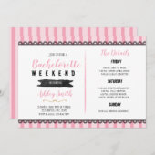 Sleepover Theme Bachelorette Uitnodiging voor reis (Voorkant / Achterkant)