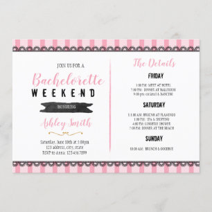 Sleepover Theme Bachelorette Uitnodiging voor reis