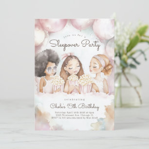 Sleepover Verjaardagsfeest Filmavond Meisje verjaa Kaart