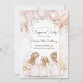 Sleepover Verjaardagsfeest Filmavond Meisje verjaa Kaart (Voorkant)