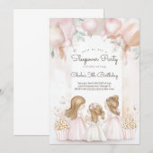 Sleepover Verjaardagsfeest Filmavond Meisje verjaa Kaart (Voorkant / Achterkant)