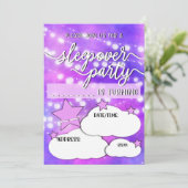  Sleepover verjaardagsfeestje Kaart (Staand voorkant)