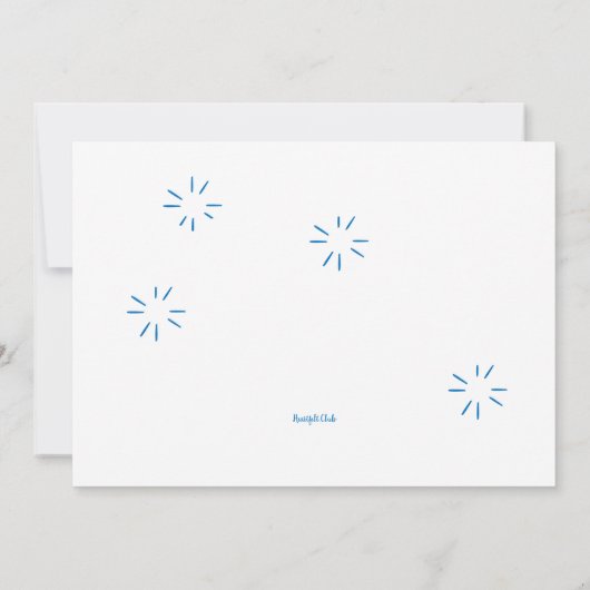 Sleepover verjaardagsfeestje kaart (Achterkant)