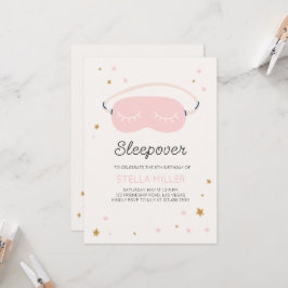 Sleepover Verjaardagsfeestuitnodiging Kaart