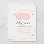 Sleepover Verjaardagsfeestuitnodiging Kaart (Voorkant)