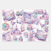 Sleepover Verjaardagspastel Kleurrijk Inpakpapier Vel (Voorkant)