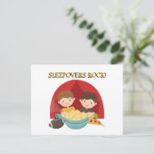 Sleepovers Rock Briefkaart (Staand voorkant)