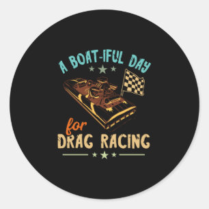 Sleepschip racen mooie dag schipper speedboot ronde sticker