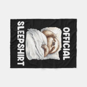 Sleepshirt Cute Sleeng Sloth Animal Lovers Pajama  Fleece Deken (Voorkant (Horizontaal))