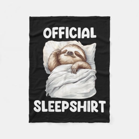 Sleepshirt Cute Sleeng Sloth Animal Lovers Pajama  Fleece Deken (Voorkant)