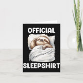 Sleepshirt Cute Sleeng Sloth Animal Lovers Pajama  Kaart (Voorkant)