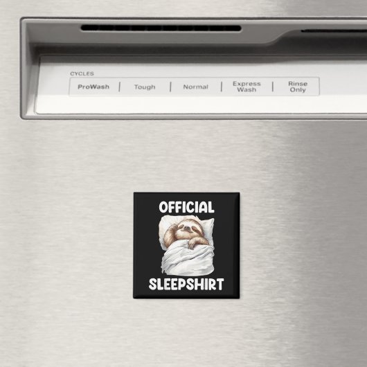 Sleepshirt Cute Sleeng Sloth Animal Lovers Pajama  Magneet (Insitu (Vaatwasser))